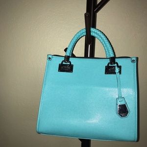 Gianni Bini blue leather tote